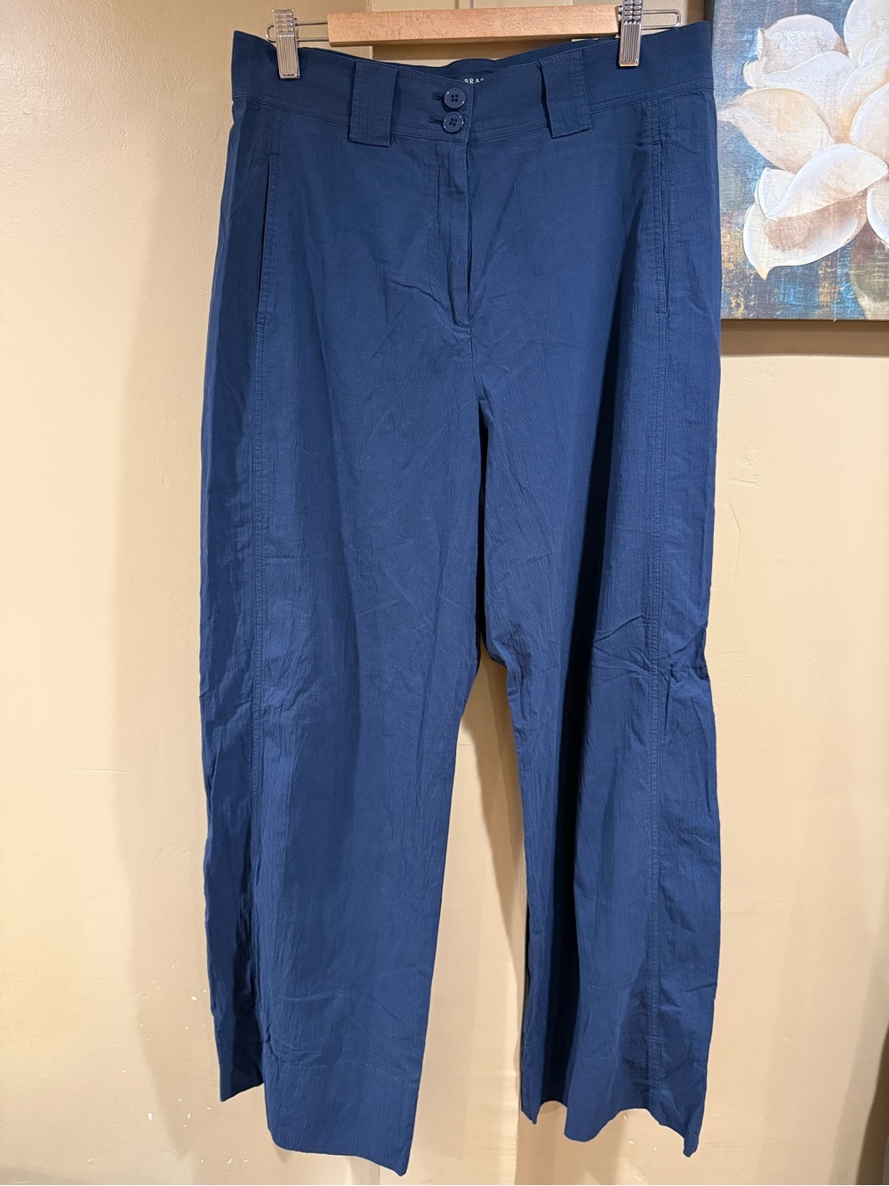 Brass Women’s Navy Wide-Leg Trousers